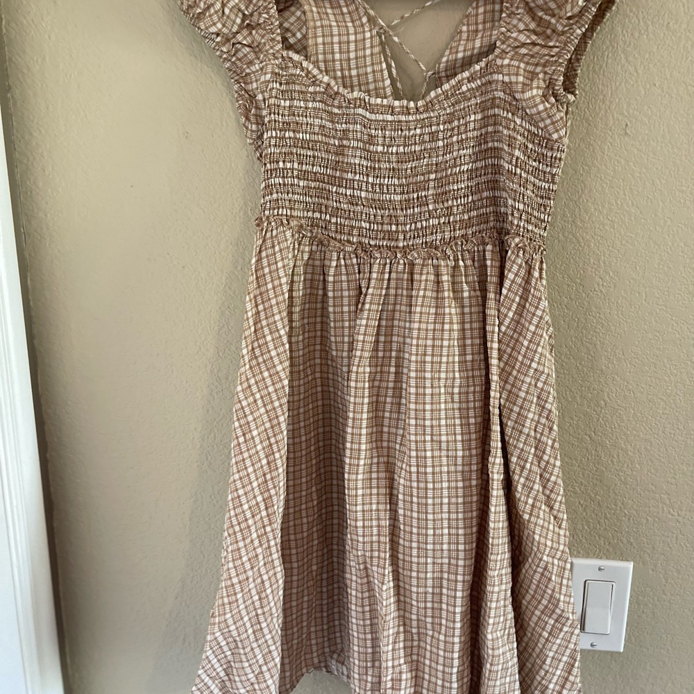 Free People plaid mini dress